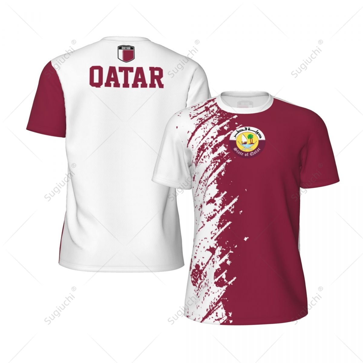 3D Printing Qatar - 독점 디자인 카타르 국기 그레인 3D