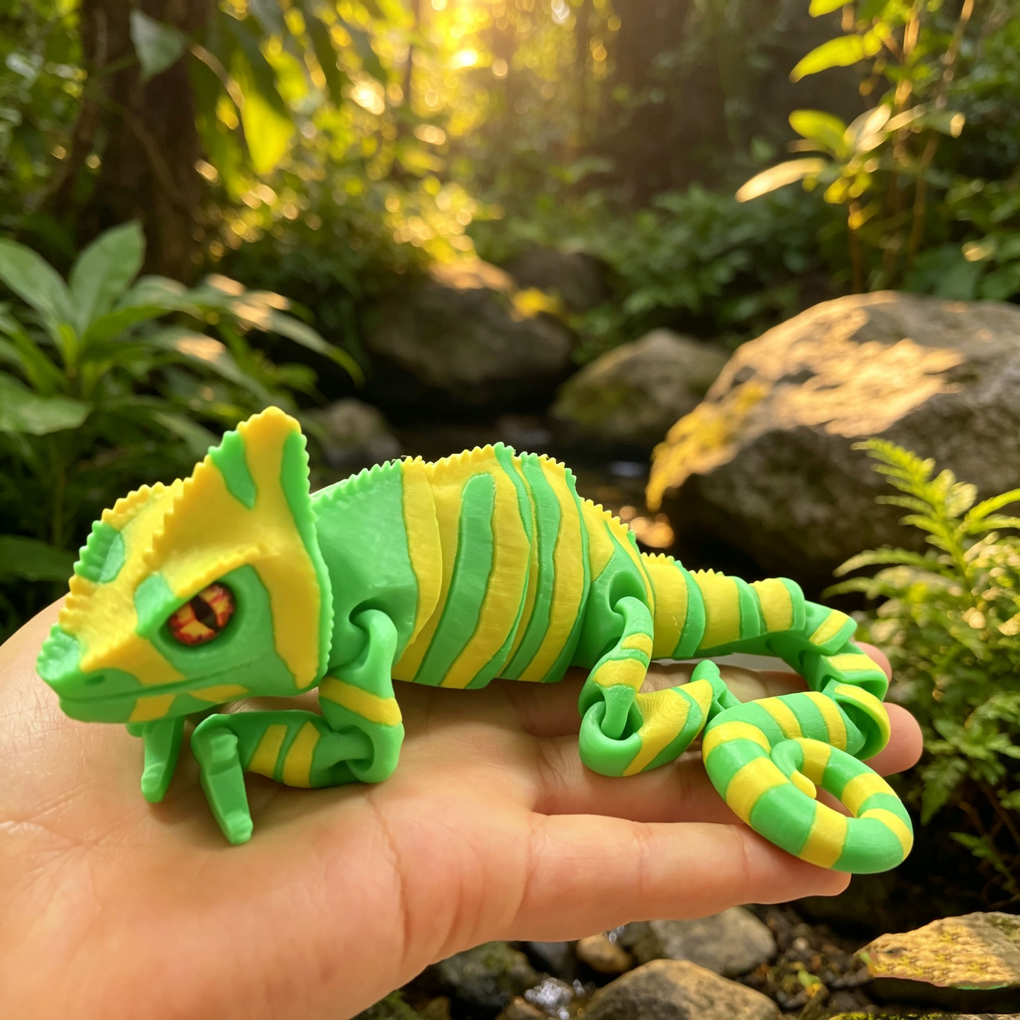 3D Printing Lizard - 카멜레온 관절형 플렉시 피젯 데스크 피규어