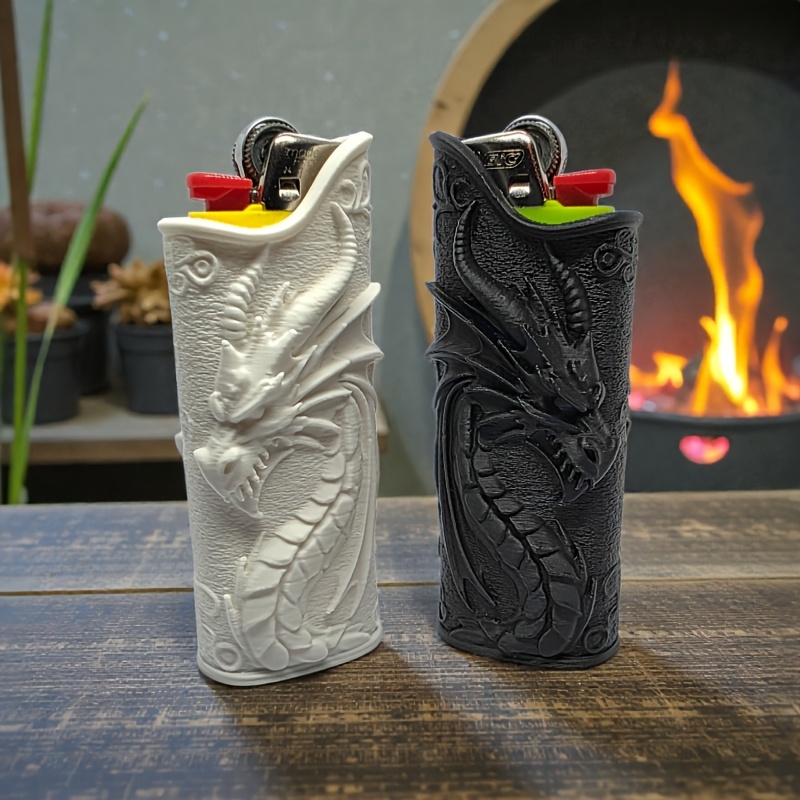 3D Printing Dragon - 고딕 양각 드래곤 라이터 케이스 3D