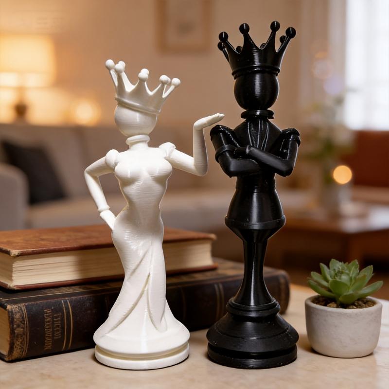 3D Printing Chess - 3D 프린팅 체스 킹 퀸 커플