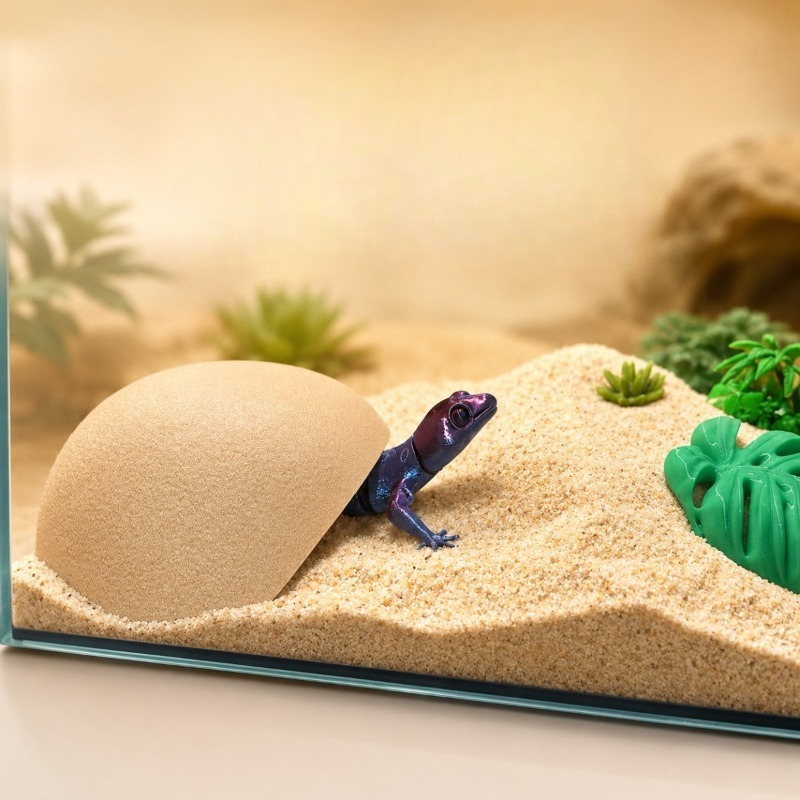 3D Printing Lizard - 3D 프린팅된 파충류 은신처 동굴 쉼터