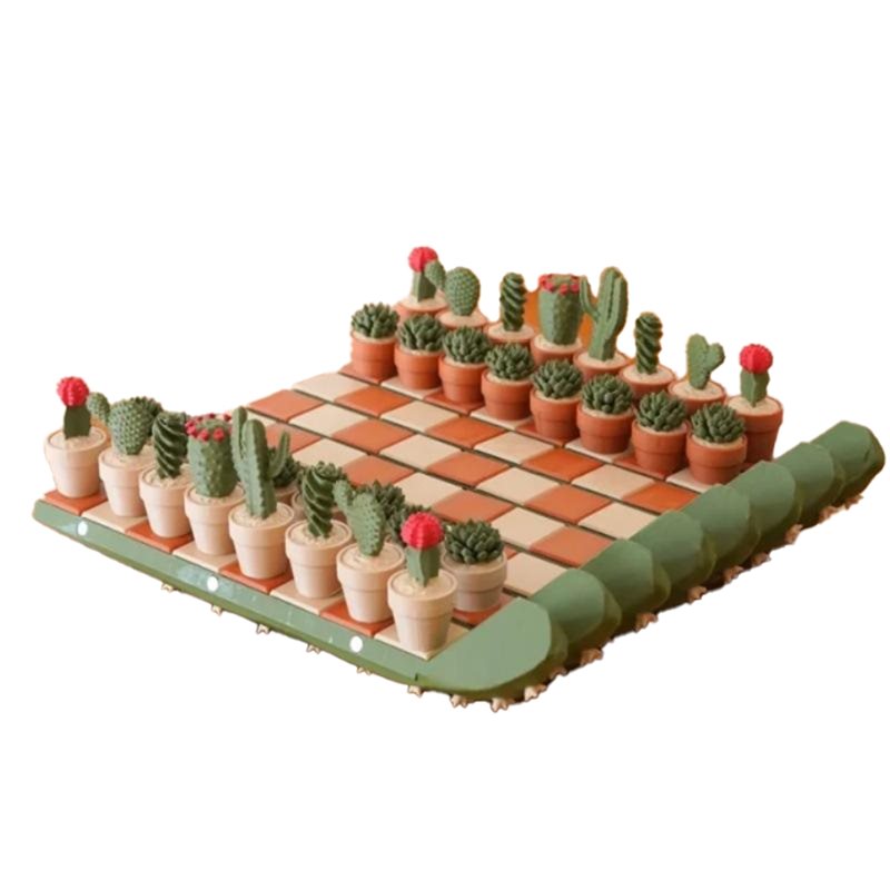 3D Printing Chess - 【특가】3D 프린팅 레진 선인장 체스판 데스크탑