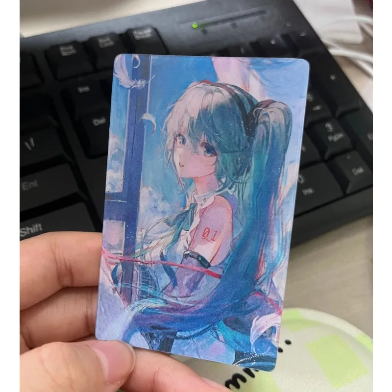4PCS 애니메이션 하츠네 미쿠 렌티큘러 카드 3D 플 - 3D Printing One Piece 리뷰 및 가격