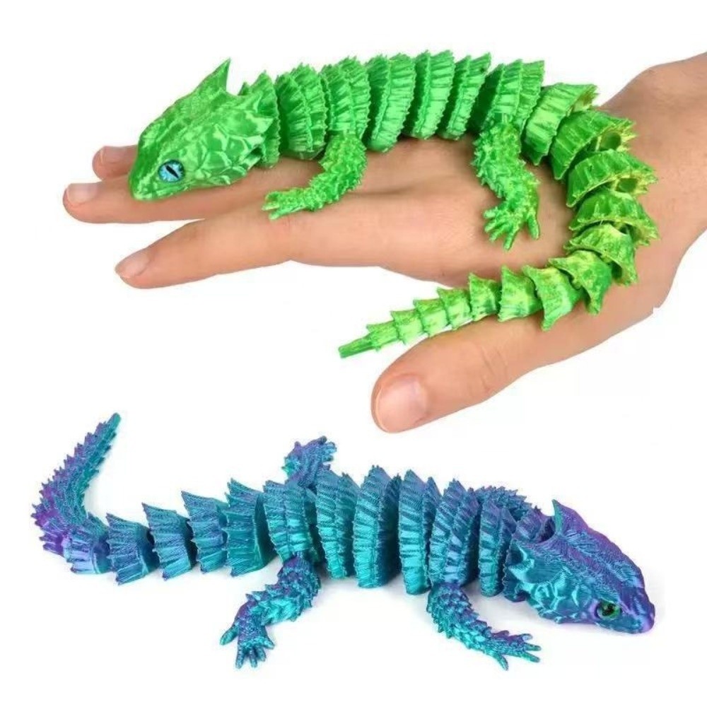 움직이는 관절을 가진 3D 프린팅 도마뱀, 입을 열 수 - 3D Printing Lizard 리뷰 및 가격