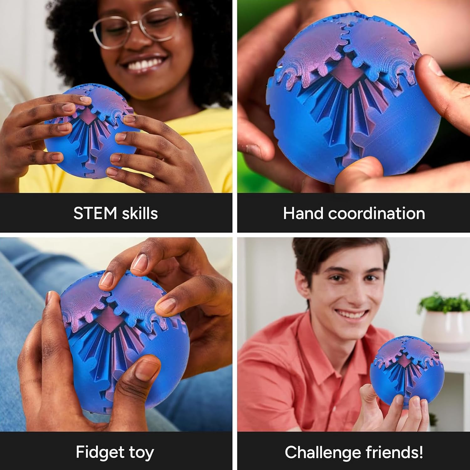 기어 볼 3D 인쇄 Fidget 장난감 스핀 볼 또는  - 3D Printing Gears 리뷰 및 가격