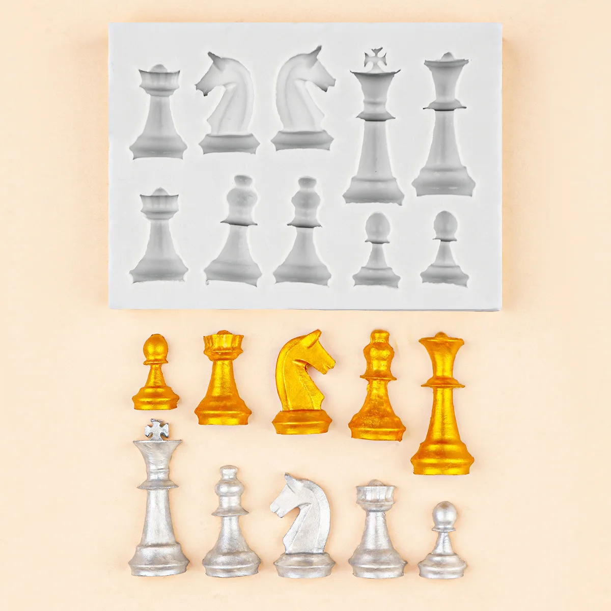 10 홀 3d 체스 실리콘 금형 DIY 퐁당 초콜릿 금 - 3D Printing Chess 리뷰 및 가격