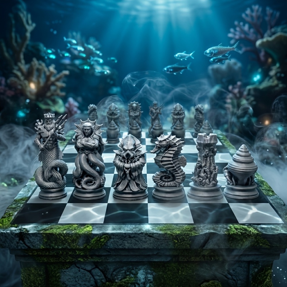 16피스 해양 신화 체스 피규어 3D 프린팅 심해 테마 - 3D Printing Chess 리뷰 및 가격