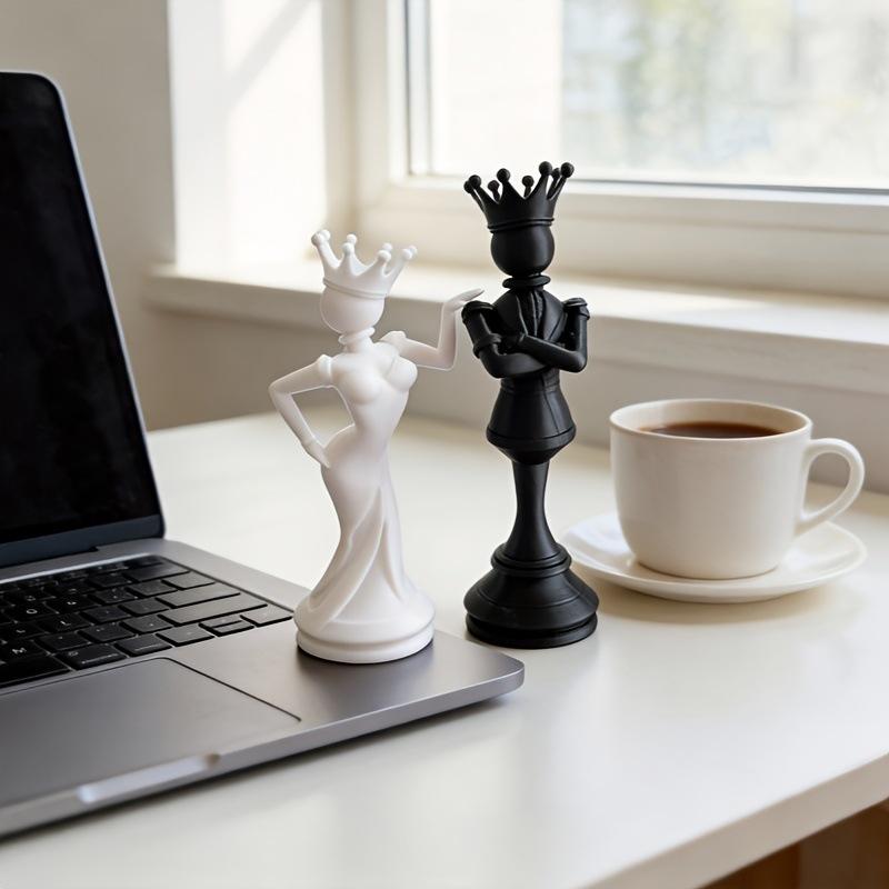 2개 세트 3D 프린팅 체스 커플 조각상, 창의적인 장 - 3D Printing Chess 리뷰 및 가격