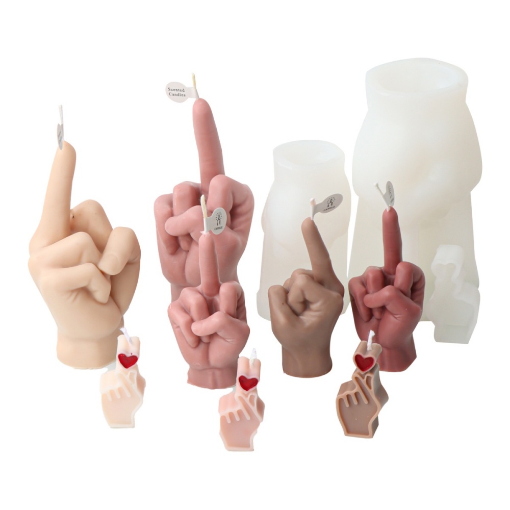3D 불규칙 제스처 손가락 실리콘 양초 몰드 하트 엄지 - 3D Printing One Piece 리뷰 및 가격