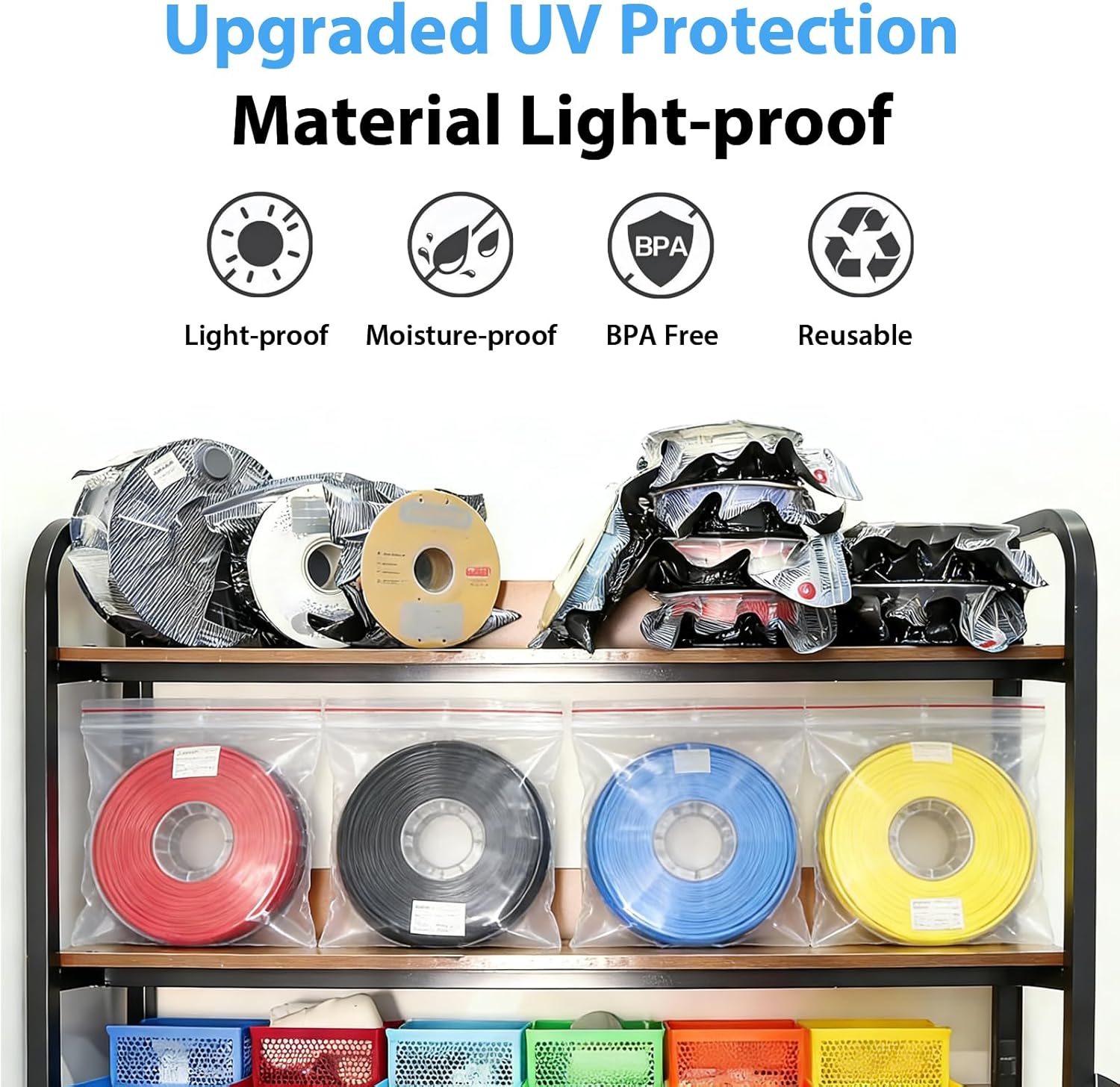 업그레이드된 3D 프린터 블랙 필라멘트 보관 가방(진공 - Abs Filament Spool 리뷰 및 가격