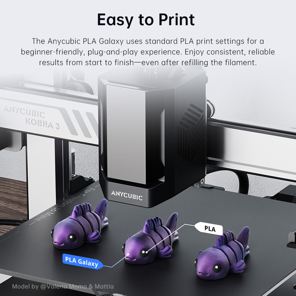 ANYCUBIC PLA 갤럭시 필라멘트 스타리 이펙트  - 3D Printing Fdm 리뷰 및 가격