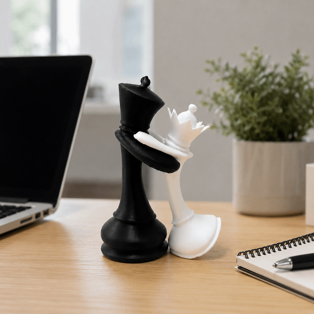 창의적인 3D 프린팅 체스 조각상 집 장식 커플 선물  - 3D Printing Chess 리뷰 및 가격