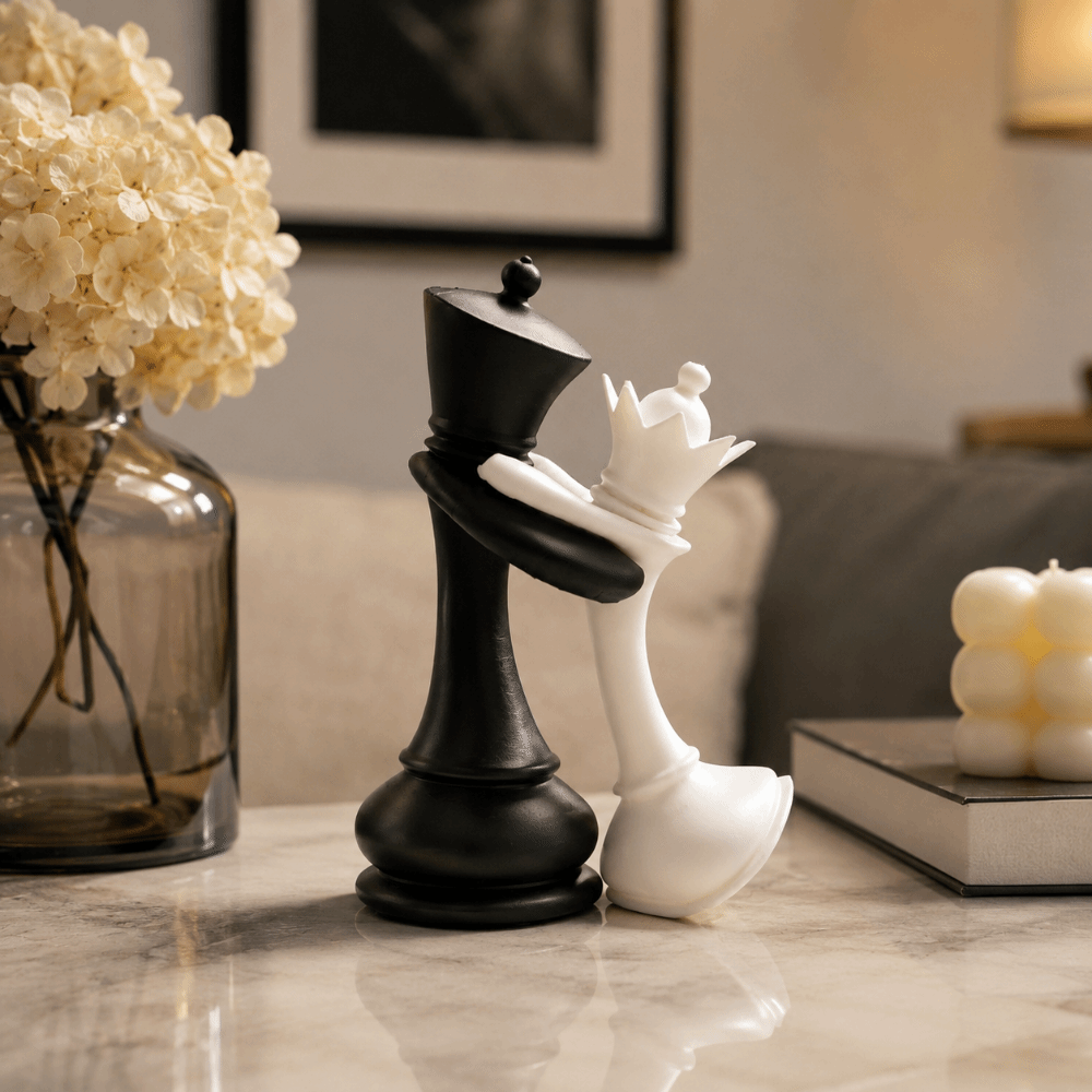 창의적인 3D 프린팅 체스 조각상 집 장식 커플 선물  - 3D Printing Chess 리뷰 및 가격