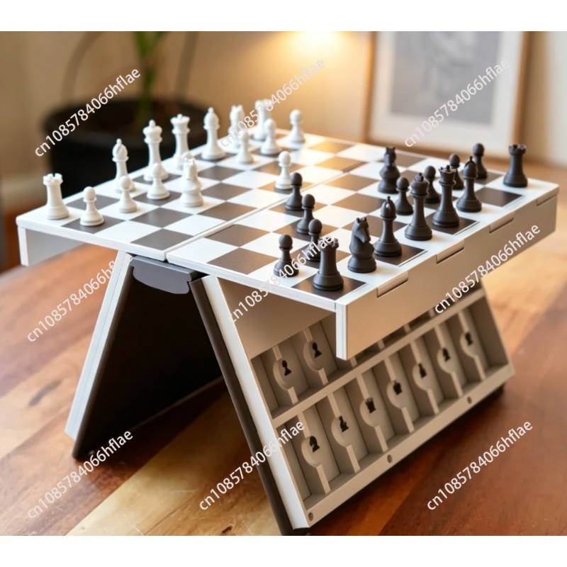 새로운 3D 프린팅 접이식 자석 체스북, 휴대용 퍼즐  - 3D Printing Chess 리뷰 및 가격