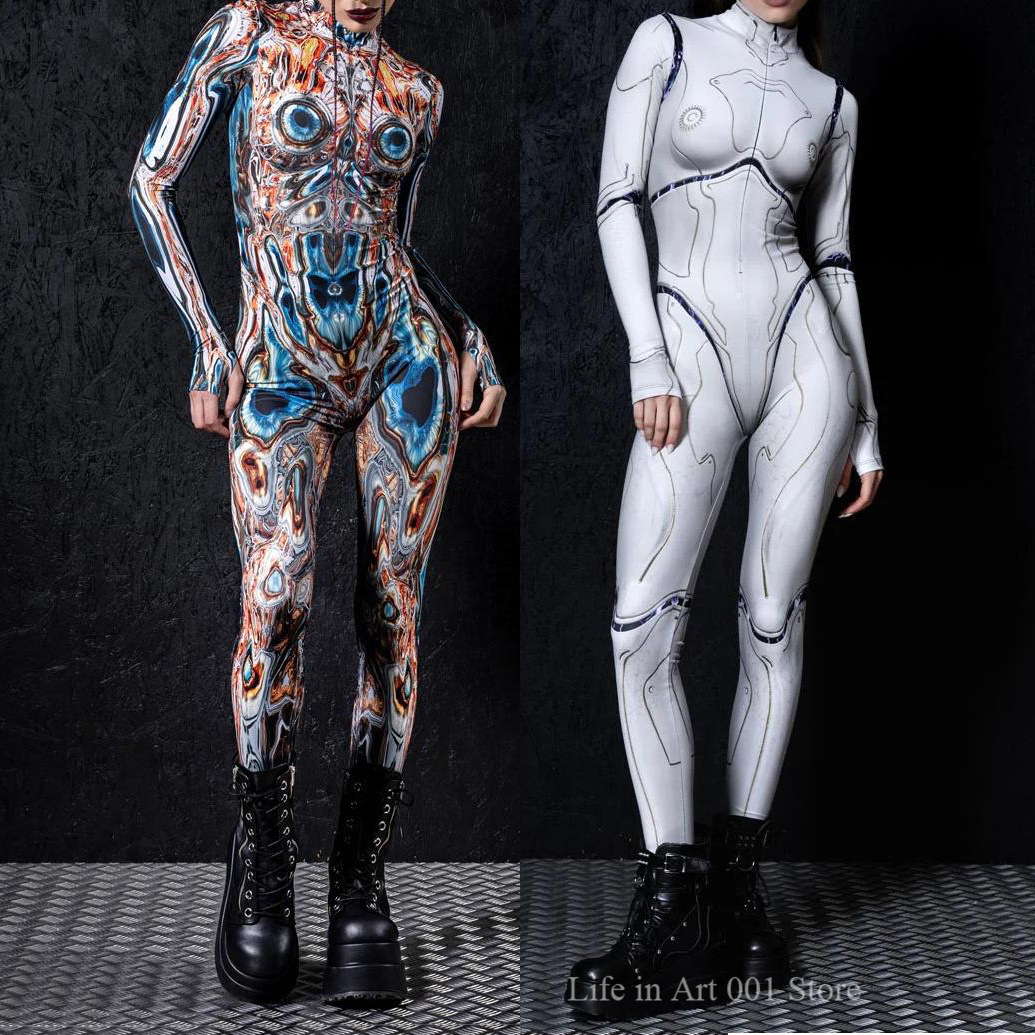 여성 3D 인쇄 핑크 도마뱀 피부 점프 슈트 코스프레  - 3D Printing Lizard 리뷰 및 가격