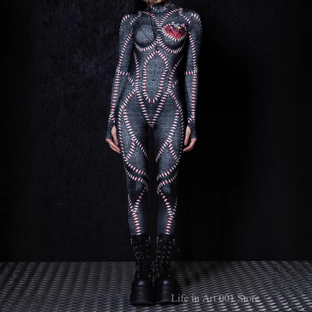 여성 3D 인쇄 핑크 도마뱀 피부 점프 슈트 코스프레  - 3D Printing Lizard 리뷰 및 가격