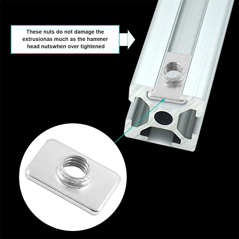 100pcs 플랫 슬라이딩 T-슬롯 너트 M5 M4 M - 3D Printer Enclosure Frame 리뷰 및 가격