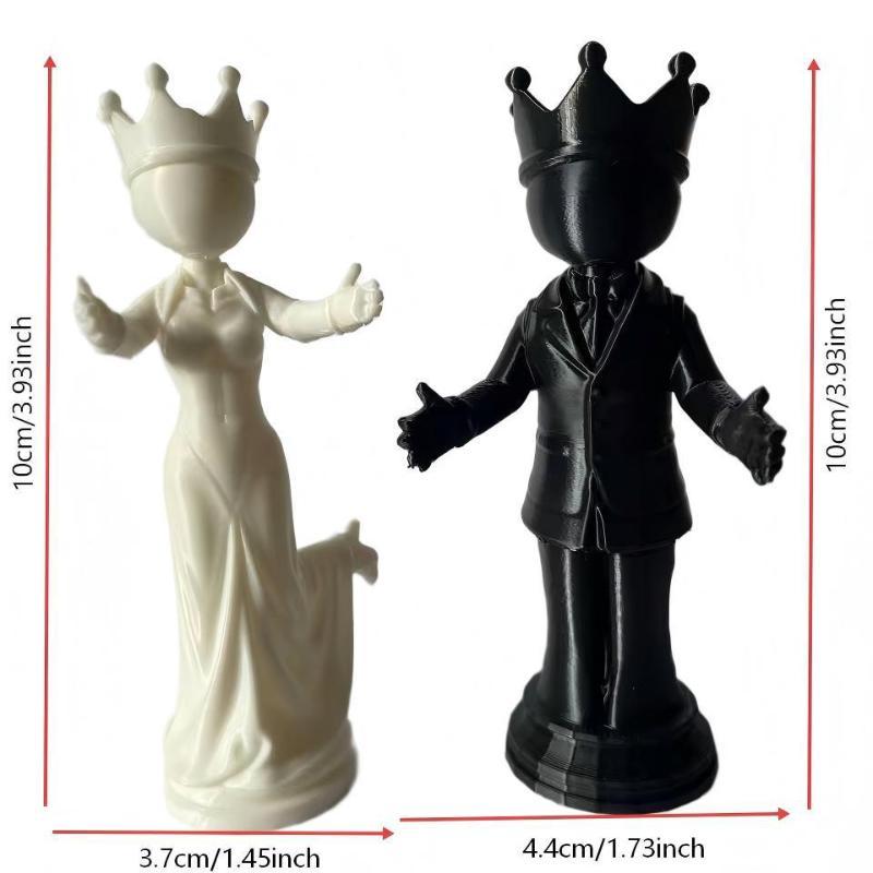 북유럽 스타일 3D 프린팅 체스 조각상 추상적인 왕과  - 3D Printing Chess 리뷰 및 가격