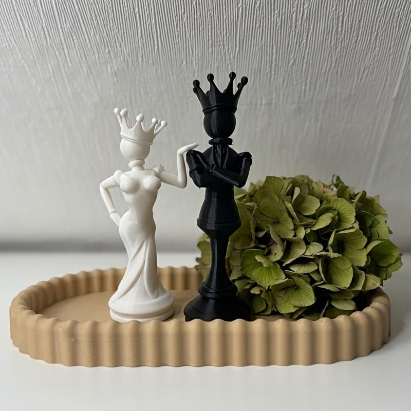 3D 프린팅 체스 킹 퀸 커플 조각상 2개, 카페/매장 - 3D Printing Chess 리뷰 및 가격