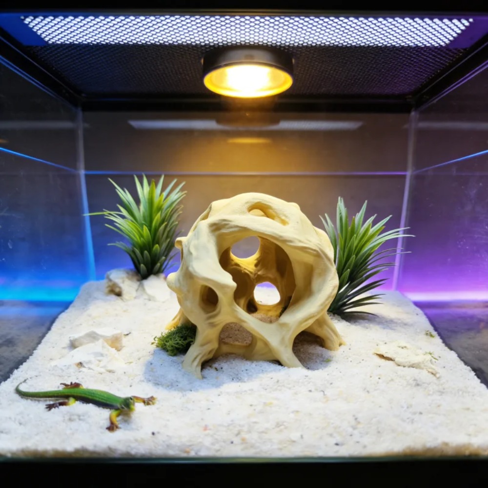 3D 프린팅된 나무 조각 파충류 은신처 동굴 수족관 장 - 3D Printing Lizard 리뷰 및 가격