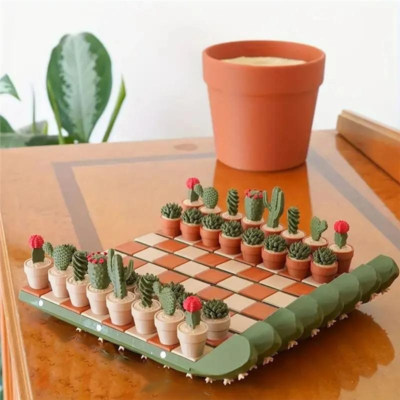 【특가】3D 프린팅 레진 선인장 체스판 데스크탑 장식품 - 3D Printing Chess 리뷰 및 가격
