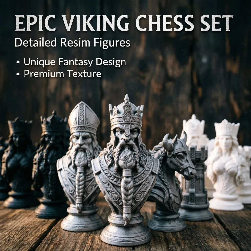 10cm 3D 프린팅 체스 말 세트, 북유럽 신화 왕, - 3D Printing Chess 리뷰 및 가격